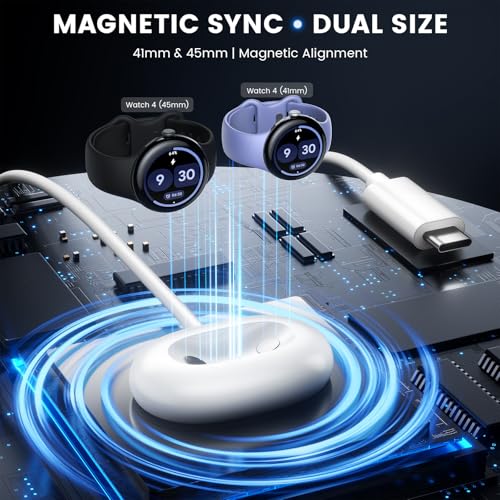 Cable de carga de repuesto de reloj inteligente Pixel Watch 4 base USB-C de 41mm 2