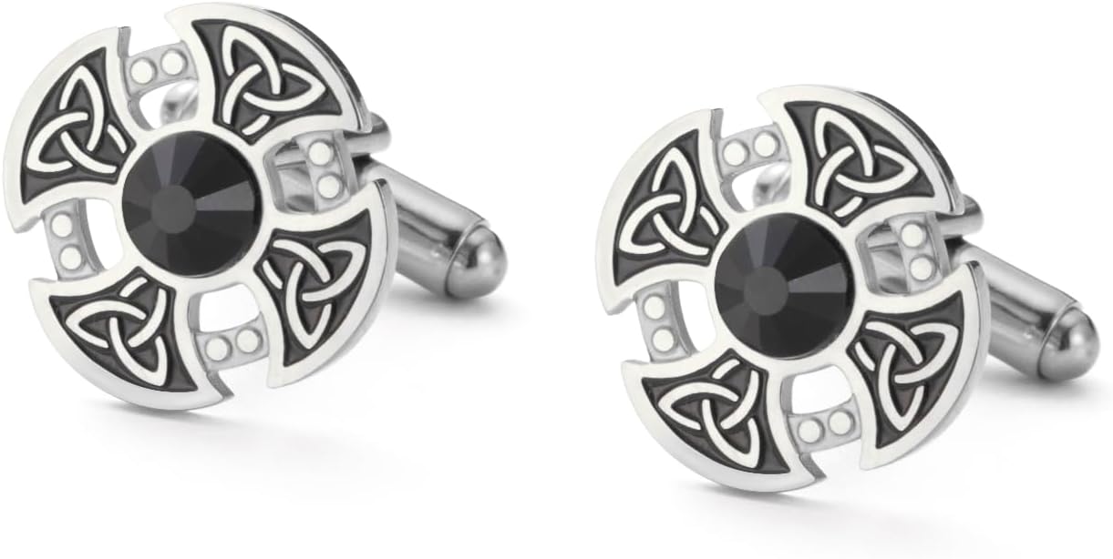 Mancornas Viking Celtic Knot Cross de Acero Inoxidable