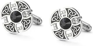 Viking Celtic Knot Cross Cufflinks Stainless Steel Viking Cuff Links Irish Jewelry Father's Day Gifts for Men Wedding Groom Gifts