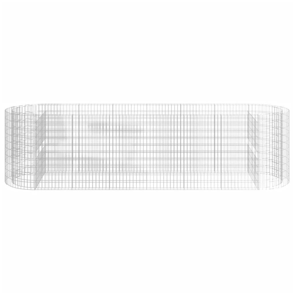 Gabbione con Letto Rialzato in Ferro Zincato 400x100x100 cm per Fioriere da Giardino e Patio, Struttura Stabile in Acciaio Resistente agli Agenti Atmosferici, Ideale