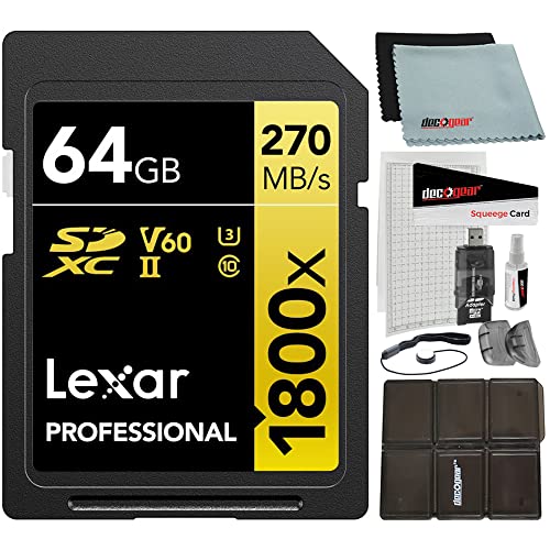 Lexar LSD1800064G-BNNNU Professional 1800x SDXC UHS-II J[h S[hV[Y 64GB oh ANZT[Lbgt [_[&P[X + LCDXN[Jo[ + }CNt@Co[NX