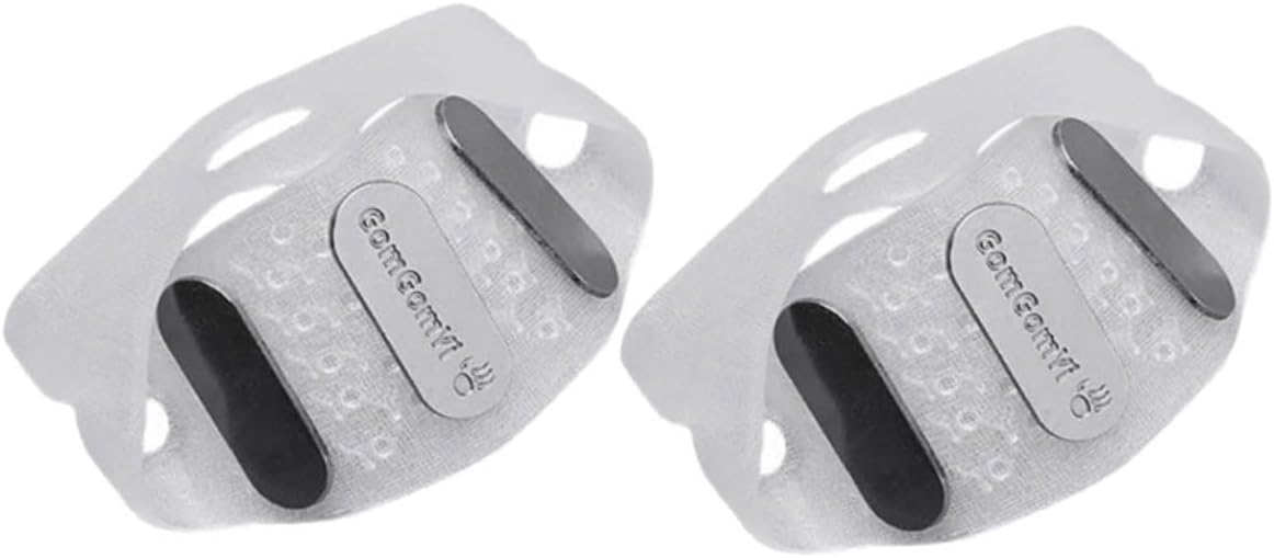2pcs Anti-Slip Ice Grippers with 5 Spikes Slip-on Shoe Covers for Snow and Ice, White Crampon Spikes Compatible with US Sizes 12-15, Outdoor Hiking and Mountaineering Traction