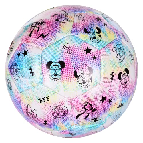 Capelli Sport Disney Mickey Mouse Kids Soccer Ball Tie-Dye Design Youth Soccer Ball for Indoor & Outdoor Play Durable PVC Pre-Inflated Officially Licensed Size 5