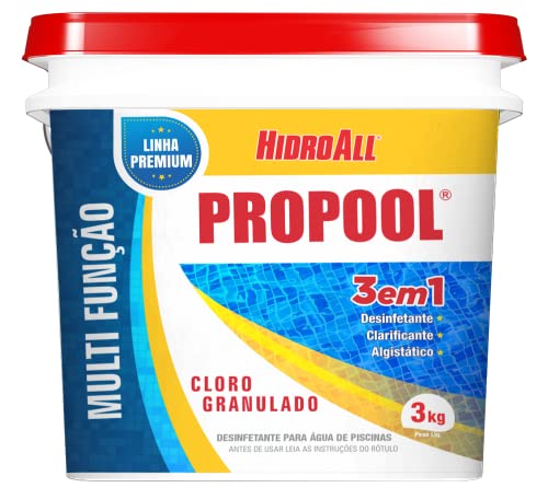 HidroAll Balde cloro granulado Propool 3 em 1 | 3 kg