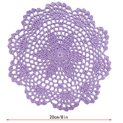 Yocosii 6Pcs Doilies Cloth Lace Crochet Doilies Doilies For Tables Table Place Mats Placemats For Kitchen Coasters Doilies Round Handmade Crochet Cotton Lace Glass Bowl Dish Dining Table Mats 8 Inch #TOP4