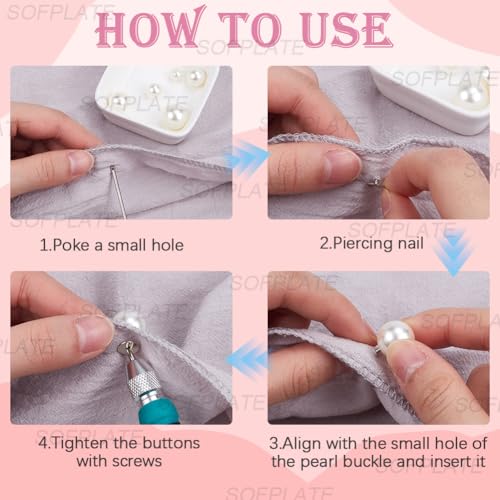 Broches en perles de 10 mm de qualité supérieure pour robes - 5