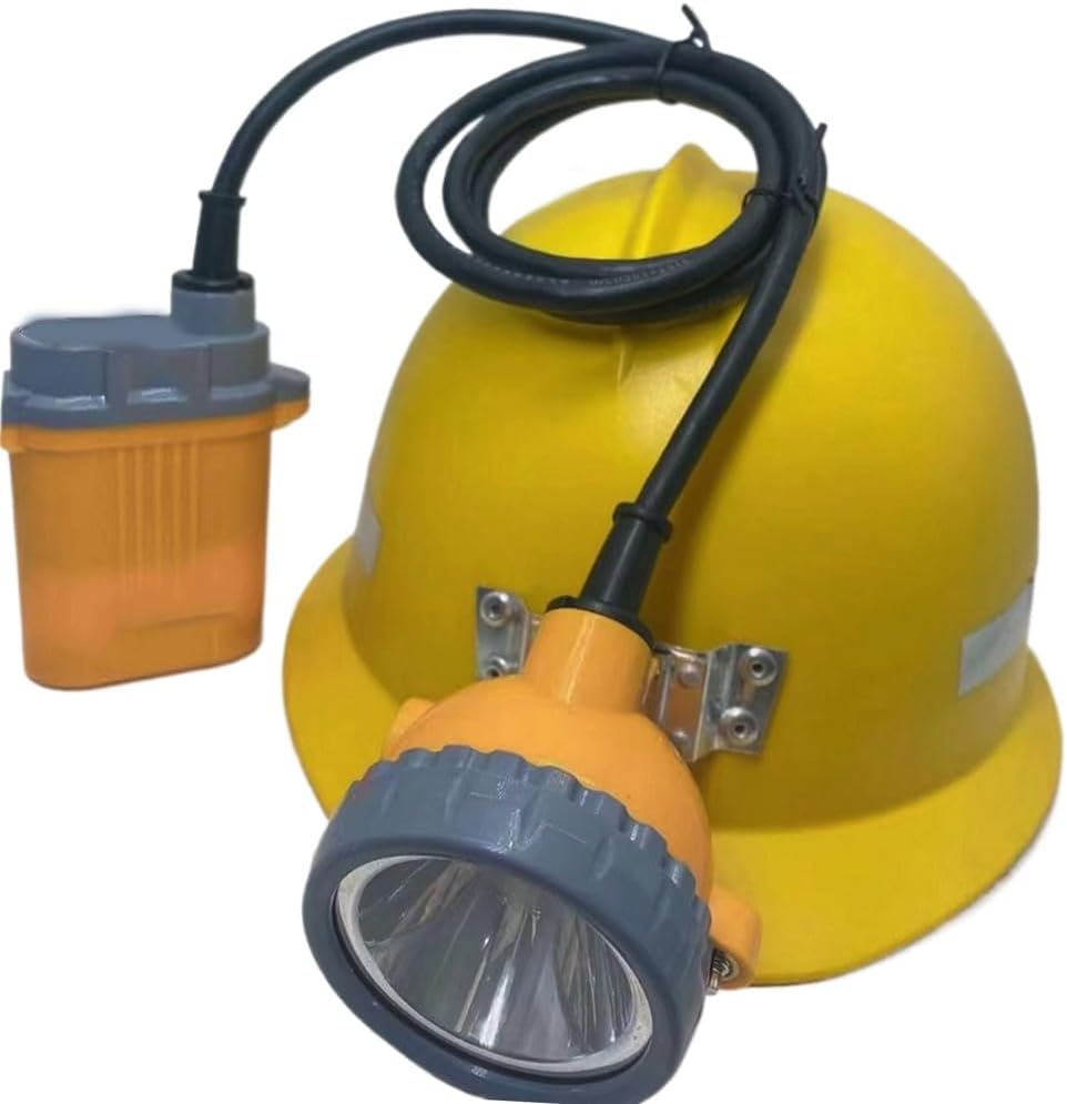 High-Power LED Miner’s Lamp with Long-Lasting Battery, Comfortable Head Mount, Perfect for Mining, Caving, Industrial Work, Bright Illumination, Waterproof and Durable