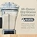 Vitamix 48-Ounce Dry Grains Blender Container with SELF-DETECT, Dishwasher-Safe, BPA-Free, Laser-Cut Stainless-Steel Blades, Tamper Included, Compatible with All Full-Size Vitamix Blenders
