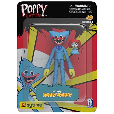 Bizak Poppy Playtime 13cm Huggy Wuggy Scary Articulated Action Figure, Come with Video Game Accessories, Different Characters to Collect, Ages 6+ (64230014) Cover