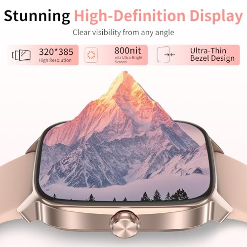 Smart Watch for Men Women with Bluetooth 5.3 Calling (Answer/Dial), 1.85" HD Screen Fitness Tracker, Heart Rate/Sleep Monitor, Step Counter, 100+ Sports, IP68 Waterproof, Compatible with iOS & Android by STNHADO - Image 6