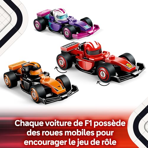 LEGO Voitures F1 à Collectionner Boîte mystère de 1 Maquette de Mini Voiture sur 12 véhicules de Collection avec Casques & Roues Mobiles Equipes Formule 1 Dont Ferrari Mercedes & Bull 71049 - vue 7