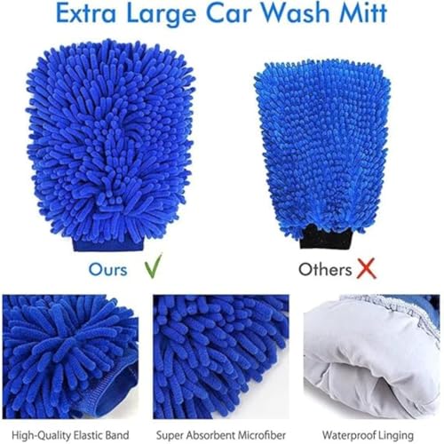 Xvoxy Car Cleaning Kit 20Pcs - Car washing Kit with 11L foldable Bucket - Car Cleaning Products (5 Detailing & wheel Brush)- Car wash kit interior & exterior - Car care gifts for Men/Women - Image 5