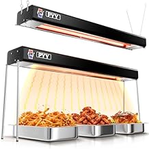 PYY 36 Inch Food Heat Lamp - Aluminum Infrared Strip Heater Overhead Food Warmer Light Electric Commercial Grade for Restaurant Buffet Catering Kitchen 750W