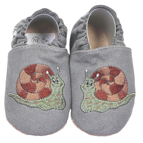 HOBEA-Germany Kinderschuhe RecyStep Schnecke grau 20/21 (12-18 Monate) Gripwalksohle