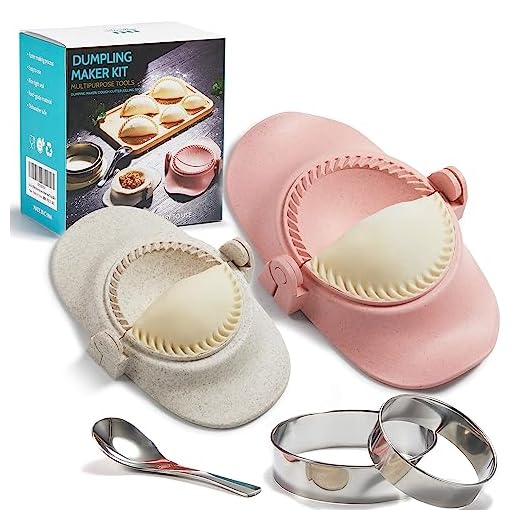 MUMSUNG Dumpling Maker, Empanadas Press Mold Set With Ring Cutter and Stuffing Spoon, Kitchen Gadget for Empanada, Pierogi, Pastelitos, Calzone, Turnovers