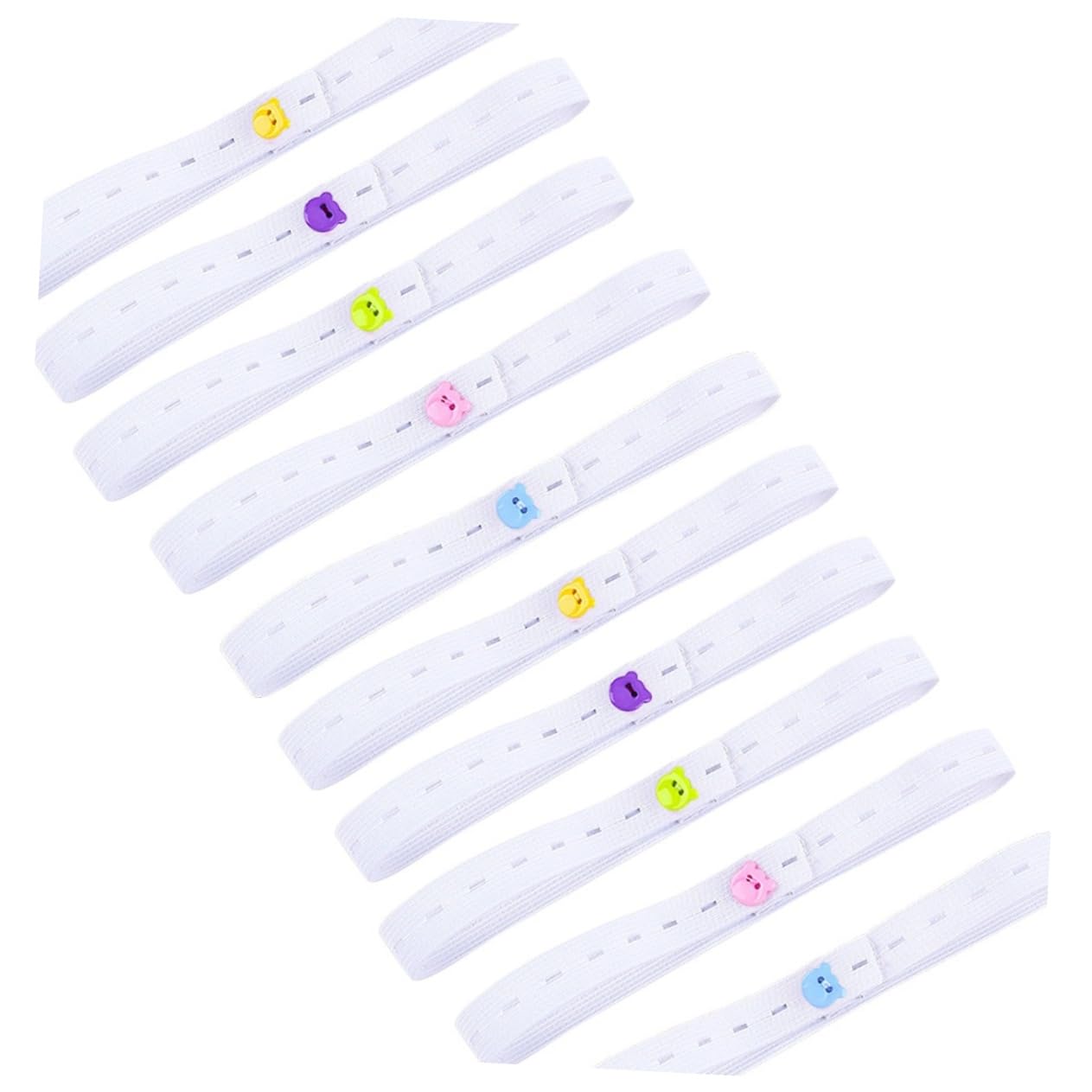 Beatifufu Newborn Diaper Covers for Girls Boys 20pcs Elastic Diaper Strips with Buckle Fasteners Infant Gripe Belt Soft and Comfortable Random Style