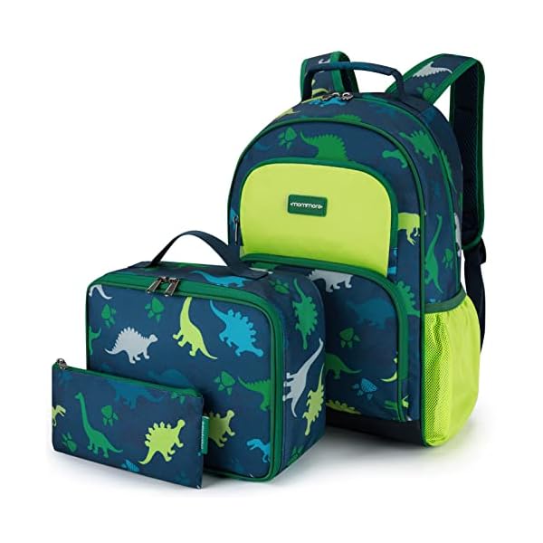 mommore Kids Backpack for Boys Girls 4-8 Kindergarten Elementary School Backpack with Lunch Box - 15” H Fit Folder