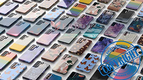 Esdot For Samsung Galaxy S22 Plus Case,Military Grade Passing 21Ft Drop Test,Rugged Cover With Fashionable Designs For Women Girls,Protective Phone Case For Galaxy S22+ Plus 6.6" Opal Marble Teal #TOP7