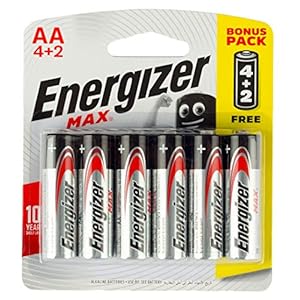 Energizer Max Alkaline AA Batteries – Pack of 6