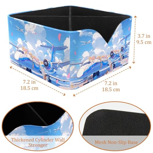 Porte-stylo rectangulaire motif avion pour ranger vos fournitures artistiques à la maison