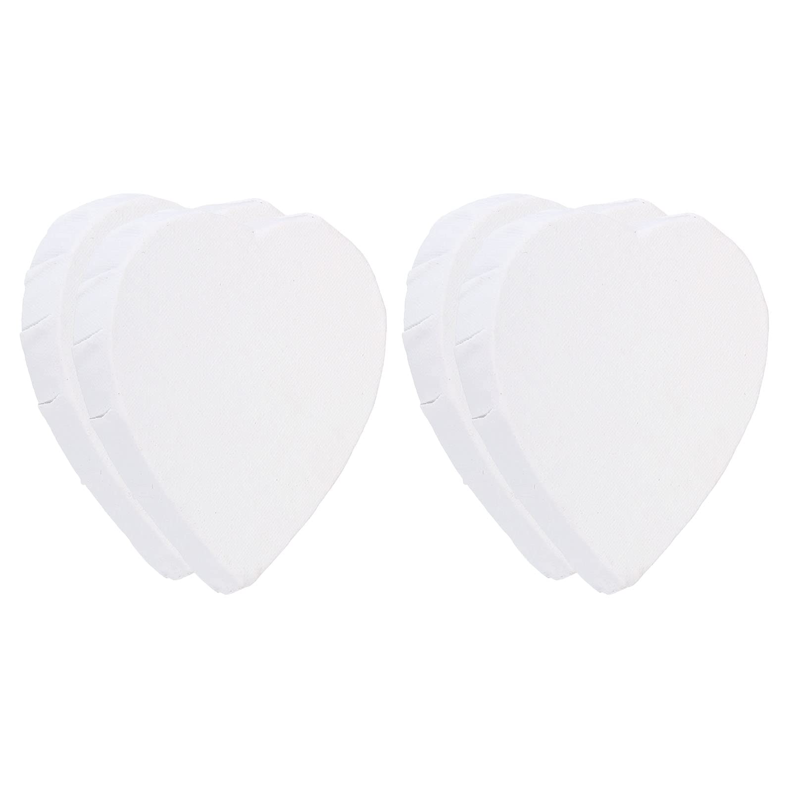 PATIKIL Paint Canvases for Painting, 4 Pack 4x4 Inch Heart Shape Wood Frame Stretched Blank Art Board Panels for Acrylic, Oil, Tempera Painting, White