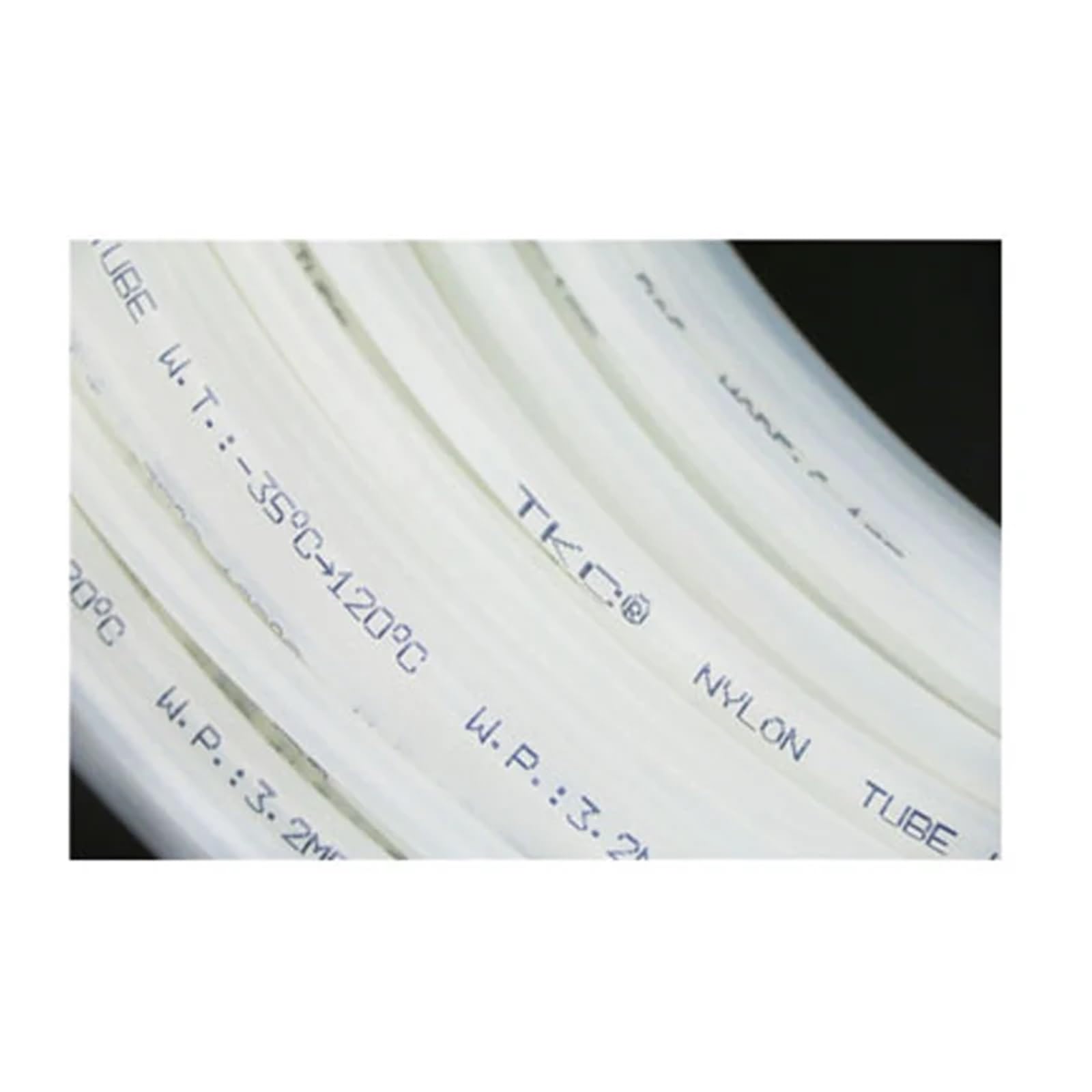 Tubo de Nailon de Alta presión, diámetro 4, 6, 8, 9, 10 y 12 mm, for compresor de Aire neumático, Manguera de compresor de Aceite de Poliamida rígida y Lisa.(PA10X7.5 10M)