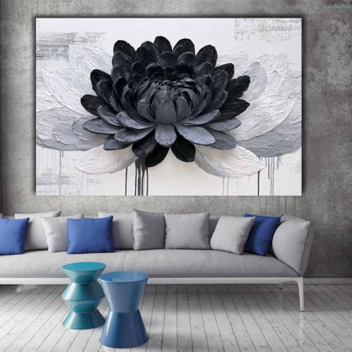 Décoration maison affiche noir et blanc HOQIU tableau toile de qualité - 2
