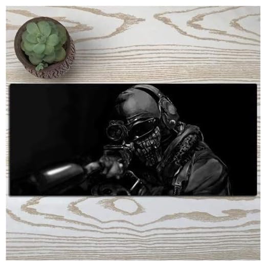 Groß Gaming Mauspad Extended Gaming Mouse Pad Call Of Duty Large tangentbord musmatta Simon Riley Ghost Commander 2 Task Force 141 900X400mm Oversize Musmatta för Computer PC Desk