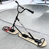 【Lames stables】Cette trottinette des neiges professionnelle pour adultes est dotée d'une conception innovante à double lame avant et arrière qui augmente la surface de contact avec la neige pour une répartition optimale du poids, améliorant ainsi l'équilibre et le contrôle. Elle offre une conduite plus fluide et plus sûre sur pistes damées et terrains accidentés, minimisant les risques de glissade et maximisant l'adhérence pour des aventures hivernales réussies.