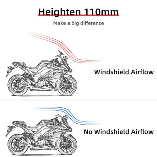 Deflector de viento para parabrisas de motocicleta con clip ajustable de protección 4