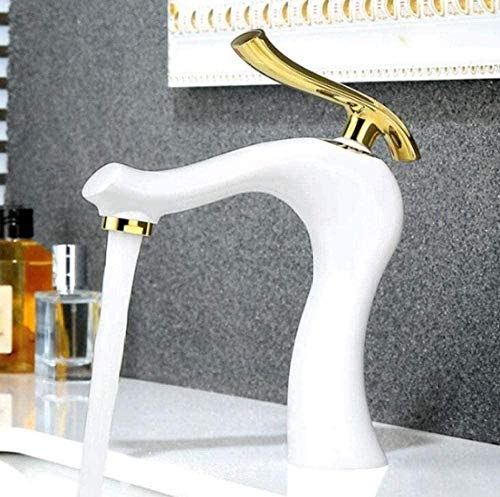 Mitigeur cuisine en cuivre chrome pour eau chaude et froide avec poignée unique fluide
