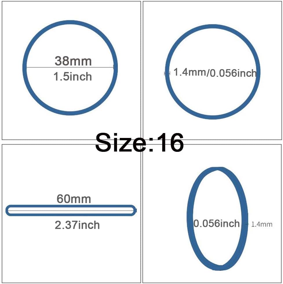 AMUU Rubber Bands Assorted Size 0.5 lb Size 64 Size33 Size #16 Multicolor image 5