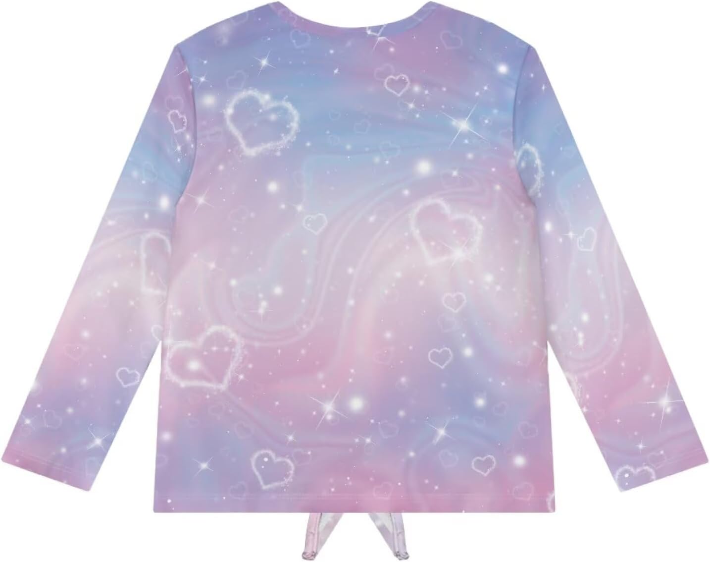 Girls Long Sleeve Shirts with Tie Hem Fall Casual Lightweight Tops Pullover Crewneck Kid Fit Blouses 5-12 Years