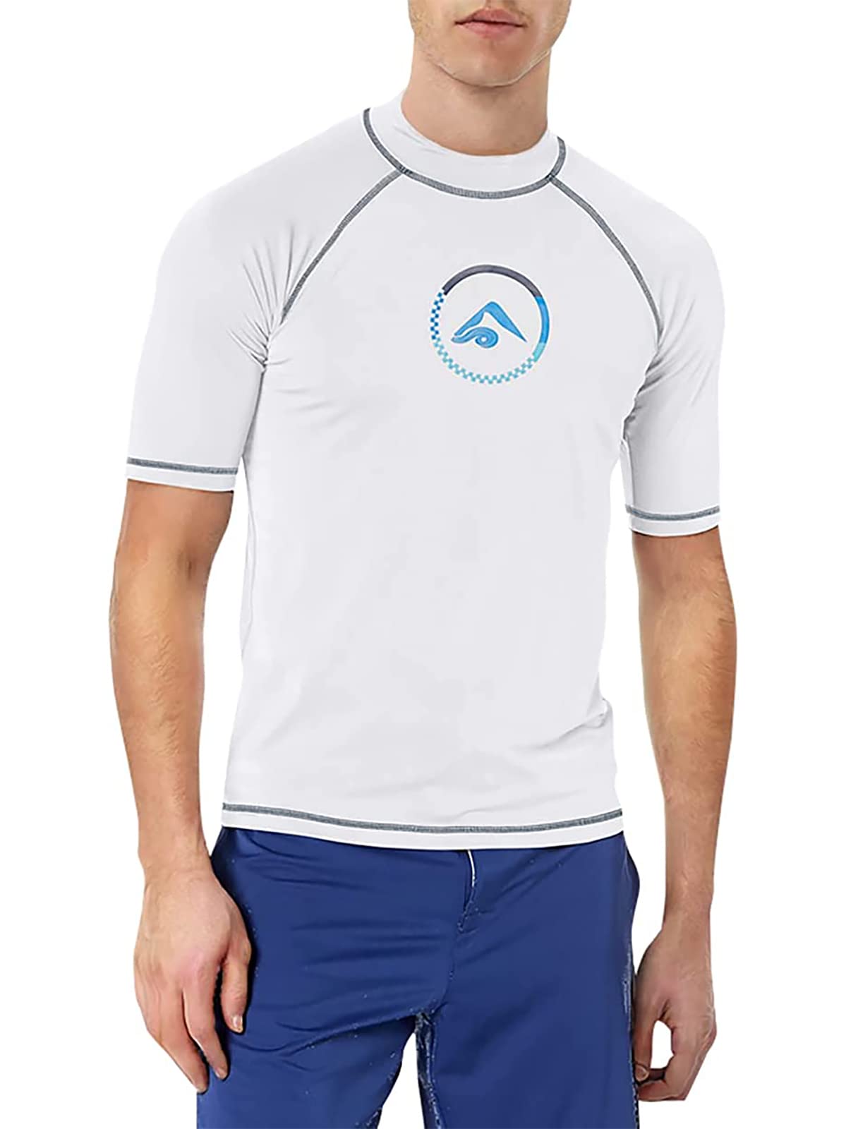 Kanu Surf Mercury - Camiseta de natación de Manga Corta con protección Solar UPF 50+ para Hombre