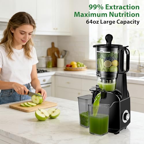 Image of SUSTEAS Juicer Machines, 2-in-1 Cold Press Juicer Strainer (Juice & Sorbet)