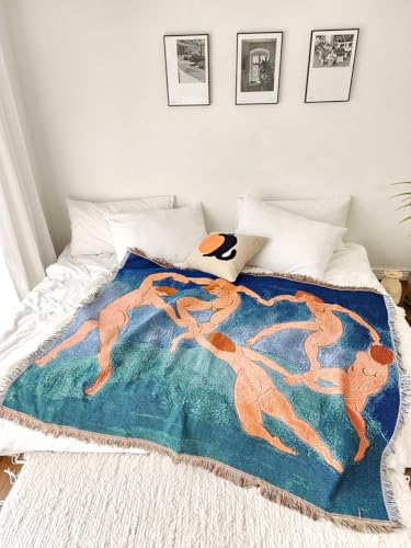 Henri Matisse �CThe Dance, �A�����E�}�e�B�X,�_���X,�t�H�[�r�Y���̊��� �_���X�U" �G�� �u�����P�b�g �x�b�h�J�o�[ 130X 160cm�c�c