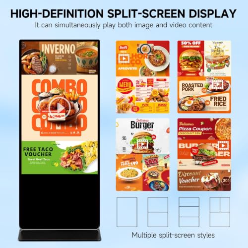 Image of 43 inch 2K Non-Touch IPS Floor Signage Kiosk, Displays by CMS, App, USB, HDIM