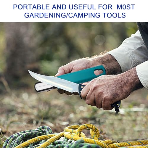 Multifunction Outdoor Knife Sharpener,Especially for garden scissors,for garden tool, knife.Outdoor Field Knife Sharpener - Fish Hook & Pointed Tools Micro Sharpener - Lightweight, Compact, Handheld