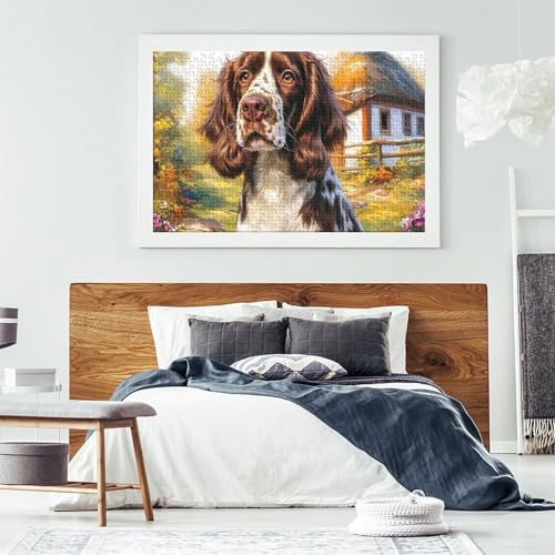 Rompecabezas de Springer Spaniel de 1000 piezas en formato 70x50cm para decoración 7