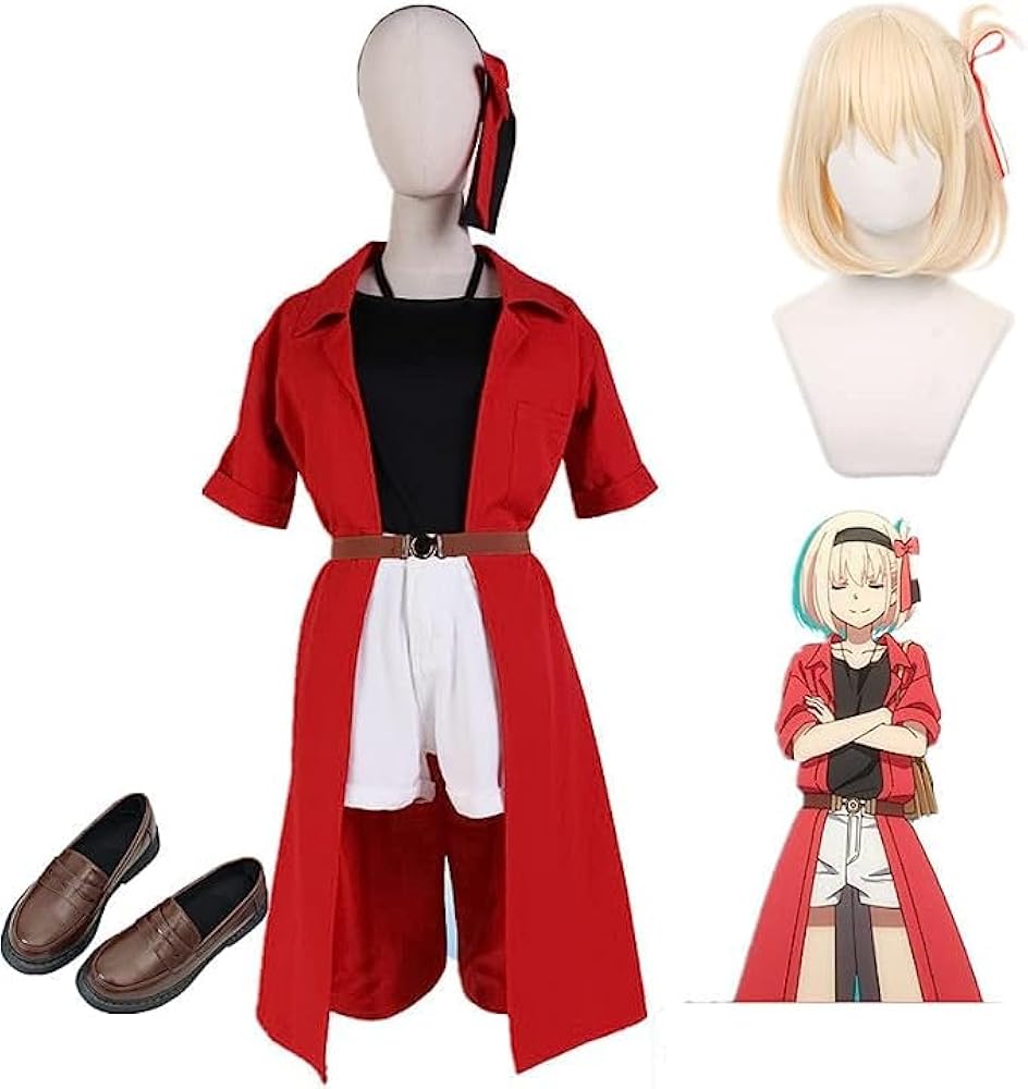 リコリス・リコイル　錦木千束ちさと　コスプレ衣装➕ウィッグ➕鞄　フルセット Amazon.co.jp: 錦木千束 コスプレ衣装 ウィッグ付き リコリス