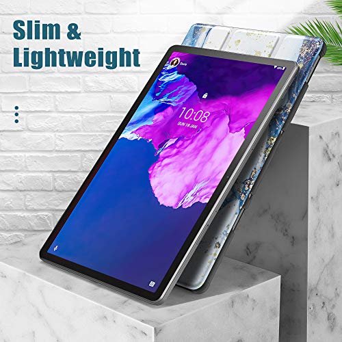 Dadanism Case Fit All-New Lenovo P11 Tablet(Tb-J606F/Tb-J606X) 2020 Release 11 Inch, Ultra Slim Lightweight Tri-Fold Shell Stand Pu Leather Cover With Auto Sleep/Wake - Starry Sea #TOP3