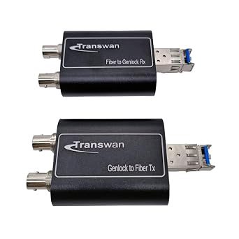 Genlock CVBS/Blackburst/Tri-Level Over Optic Fiber Extender 20 Km SMF Fiber, Mini Converter Sync Generator Supported BY-Genlock-102BNC with Enclosure