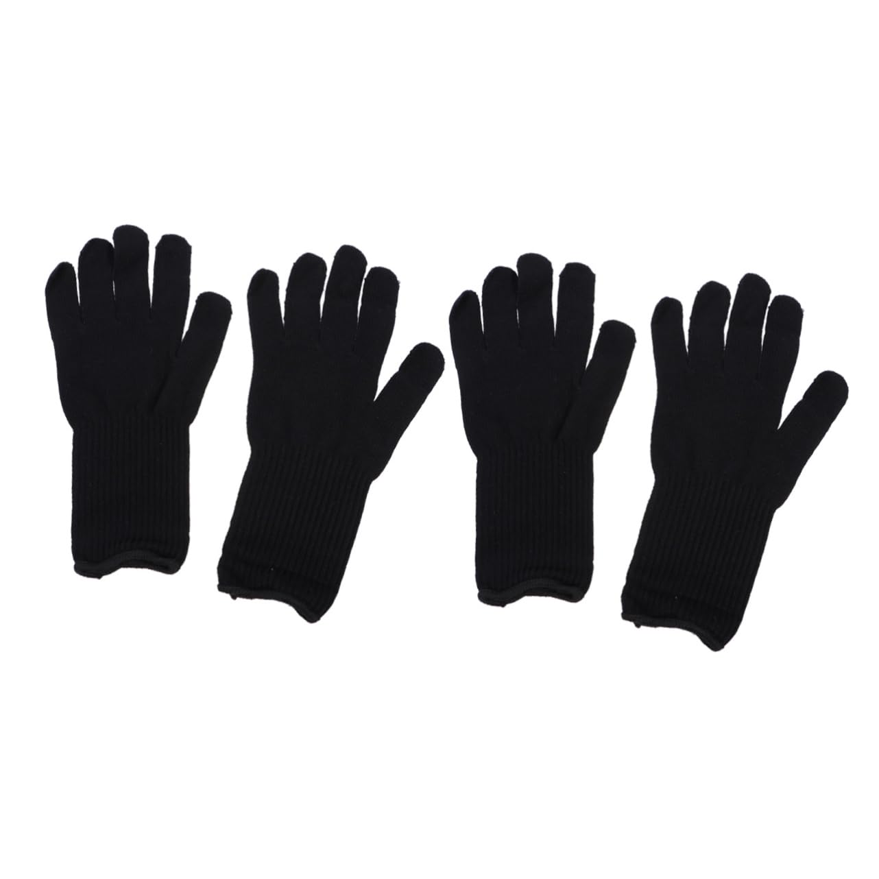 FRCOLOR Hair Styling Gloves Heat-resistant Black Gloves for Perm and Curling w