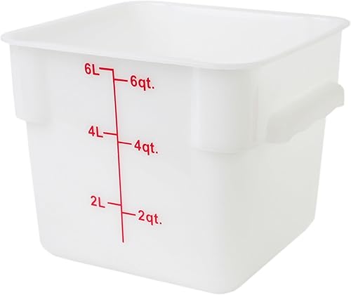 Miniatura 2 de TrueCraftware Tapa cuadrada de plástico rojo para contenedor de 6 y 8 cuartos de galón, contenedor cuadrado de almacenamiento de alimentos, 1 pieza