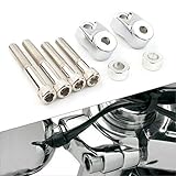 GZYF Motorcycle 39mm / 49mm Front Fork Turn Signal Light Relocation Kit Compatible with Harley Dyna...