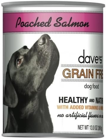 Dave'S Grain Free, Poached Salmon Entree For Dogs, 13 Oz Can (Case Of 12 )