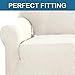 H.VERSAILTEX Stretch Couch Cover 2 Cushion Sofa Loveseat Slipcover|Sofa Cover for Love seat 1 Piece with Elastic Bottom, Textured Checked Jacquard Fabric(Loveseat 58