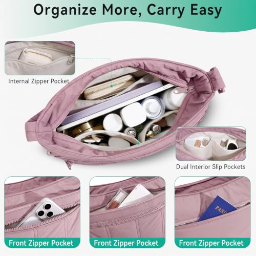 Image of Nylon Crossbody Bag for Women, Lightweight Shoulder Travel Purse