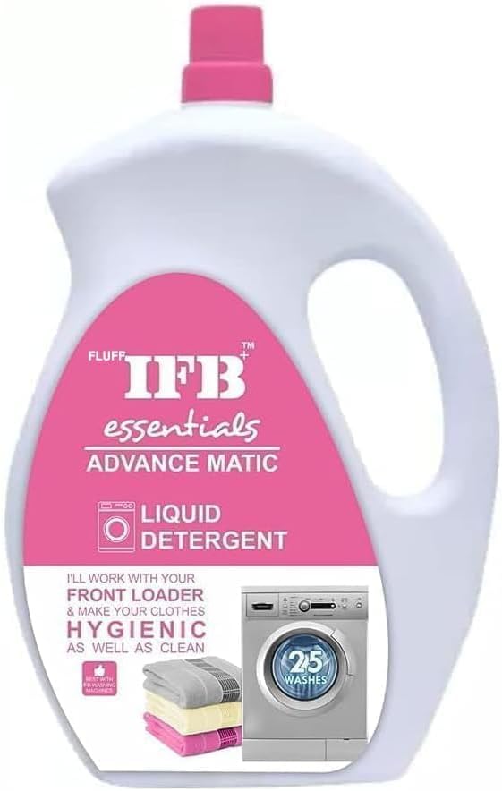 Essential Fluff Liquid Detergent: Advanced Stain Fighting Formula for Sparkling Clean Laundry - Gentle on Fabrics, Long-lasting Freshness, Eco-Friendly [Front Load | Top Load]- 5L Bottle
