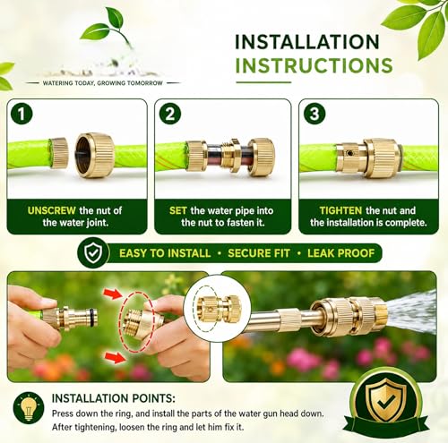 Image of AHYRA Water Sprayer Hose Pipe for Garden Watering, Car Washing & Floor Cleaning - Multipurpose Flexible Water Spray Gun for Pet Bath, Home Cleaning & Outdoor Use (15m)